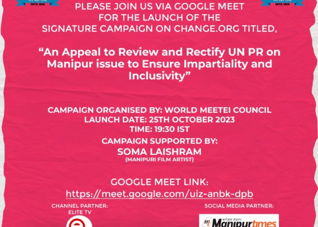 An Appeal to review and rectify PR on Manipur issue